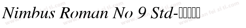 Nimbus Roman No 9 Std字体转换